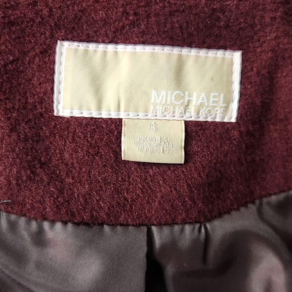 Michael Kors Peacoat Wool Blend Double Breasted Coat - Picture 10 of 13